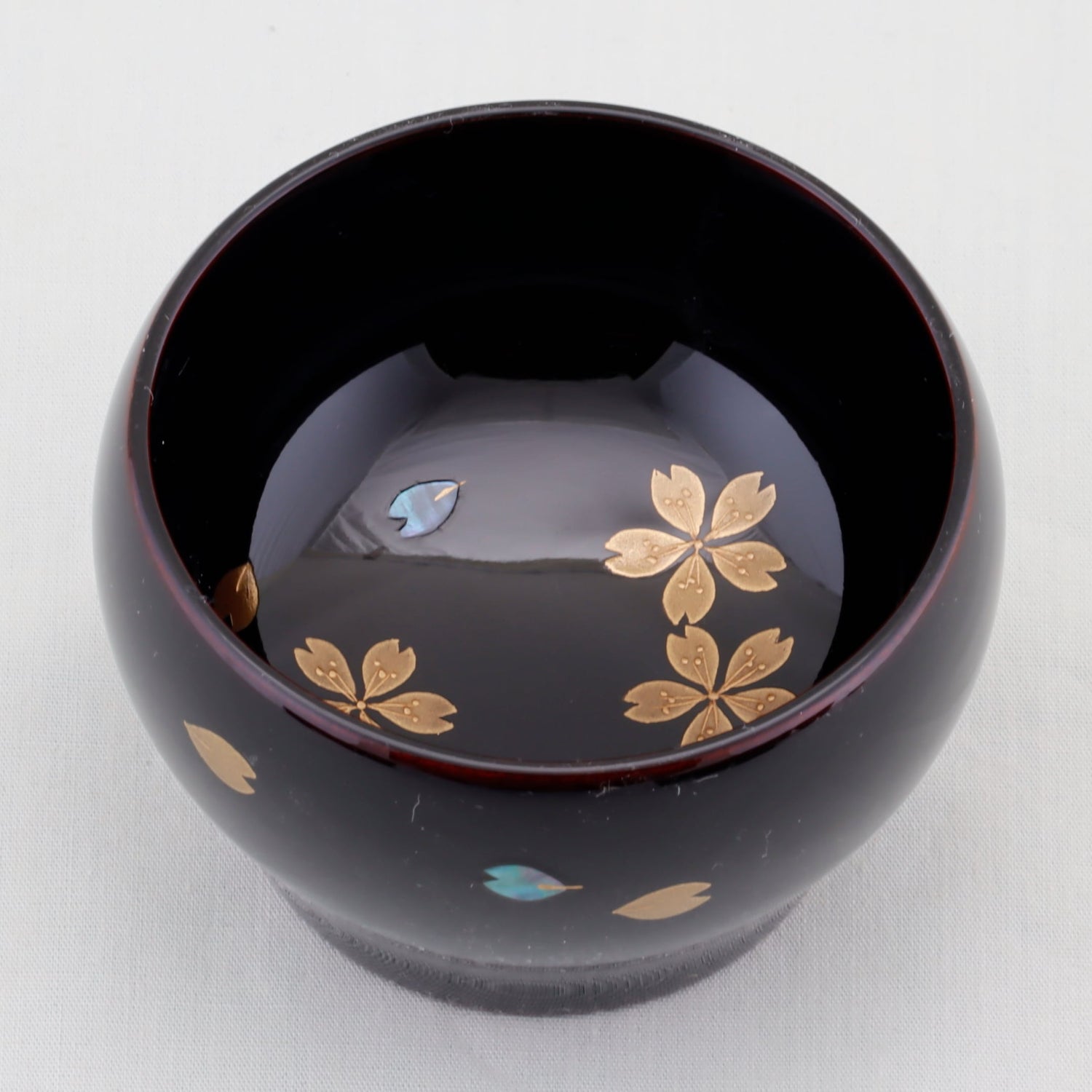WAJIMA LACQUERWARE GUINOMI TAME-NURI SAKURA MAKI-E