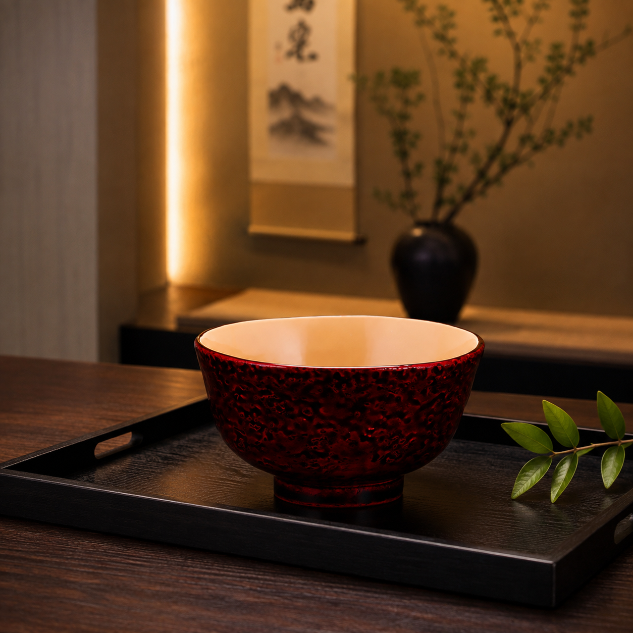 WAJIMA LACQUERWARE MATCHA BOWL - DAKKAN SHITSU DESIGN, JAPANESE TEA CEREMONY CHAWAN
