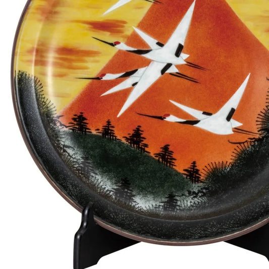 KUTANI DECORATIVE PLATE - AKA-FUJI /YOSHINORI FUKUDA