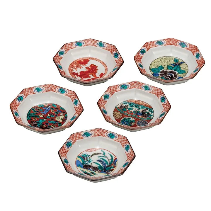 KUTANI WARE PLATE SET ERA DESIGN