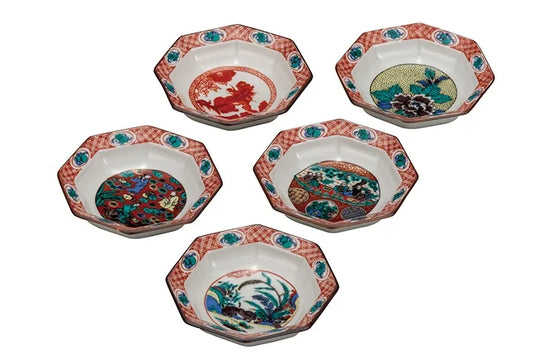 KUTANI WARE PLATE SET ERA DESIGN