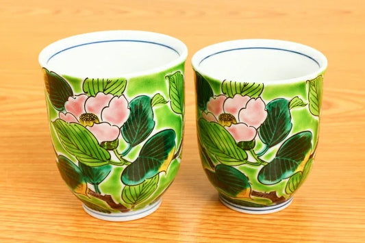 BIZAN KLIN KUTANI YUNOMI SET TEACUP(SHIN-SAZANNKA)