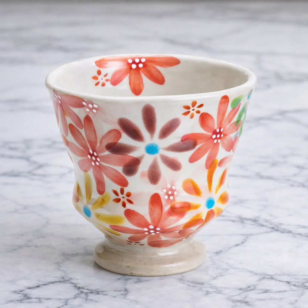 KUTANI JAPANESE YUNOMI HANANO UTAGE - RED/KOKUZOU KLIN