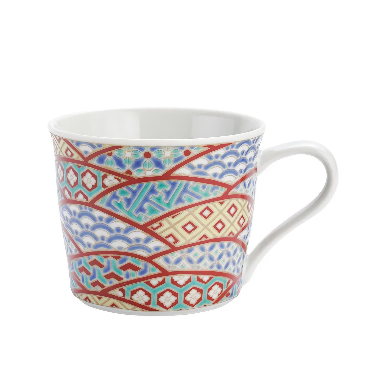 KUTANI JAPANESE MUG CUP KOMON-TE (SMALL PATTERN HAND-PAINTED STYLE) /SEIKOU KLIN