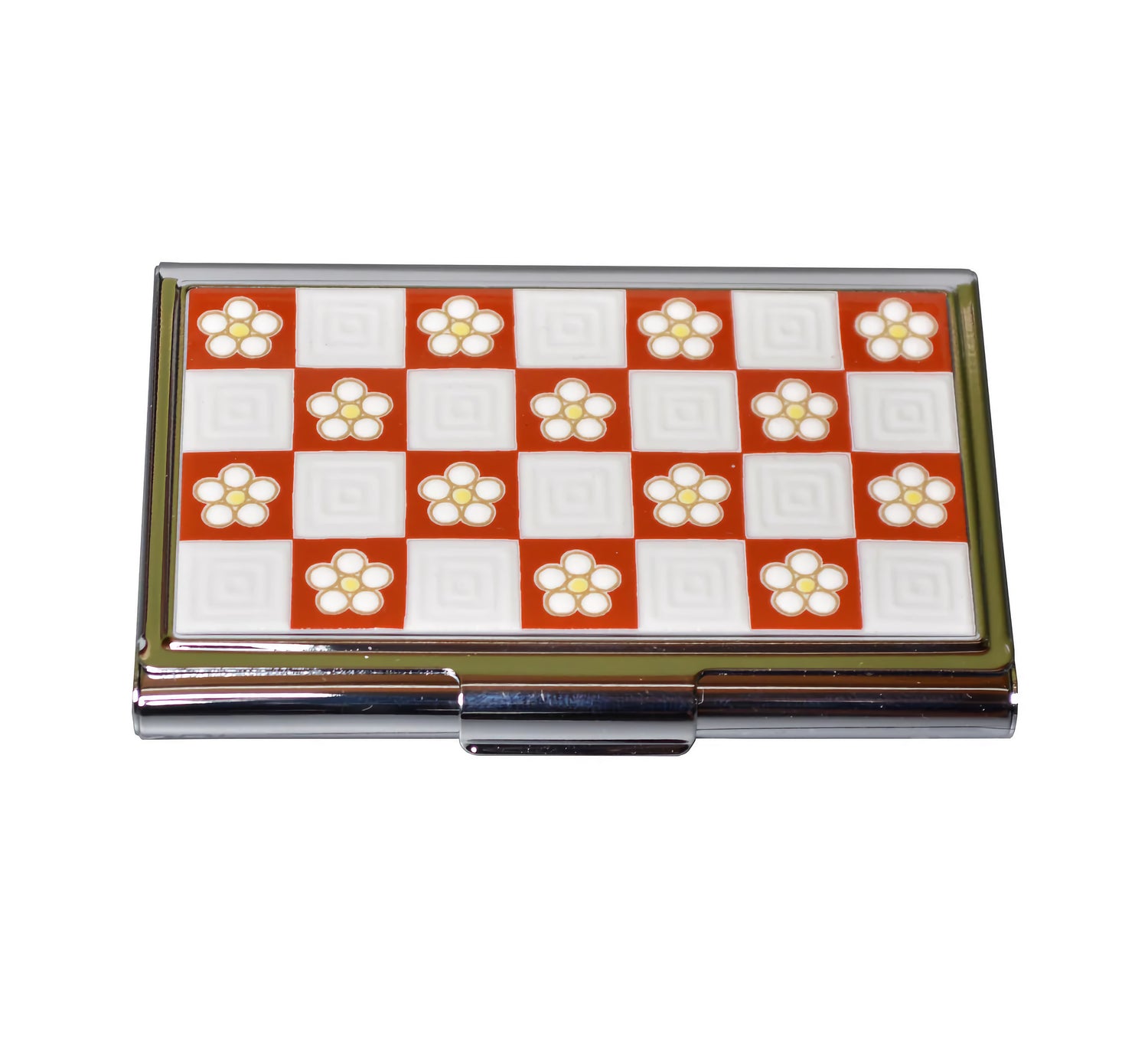 KUTANI JAPANESE CARD CASE PLUM ICHIMATSU /SEIKOU KLIN