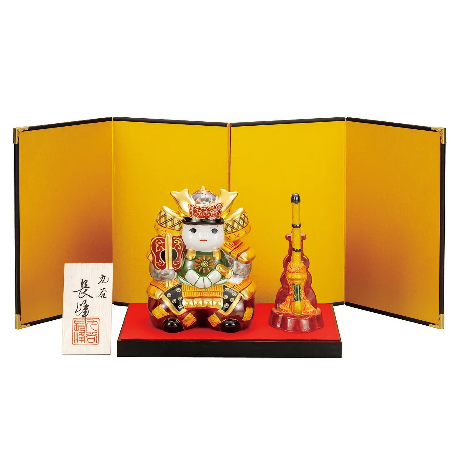 KUTANI JAPANESE MUSHA & KEN SET - GILDED EMBELLISHMENT
