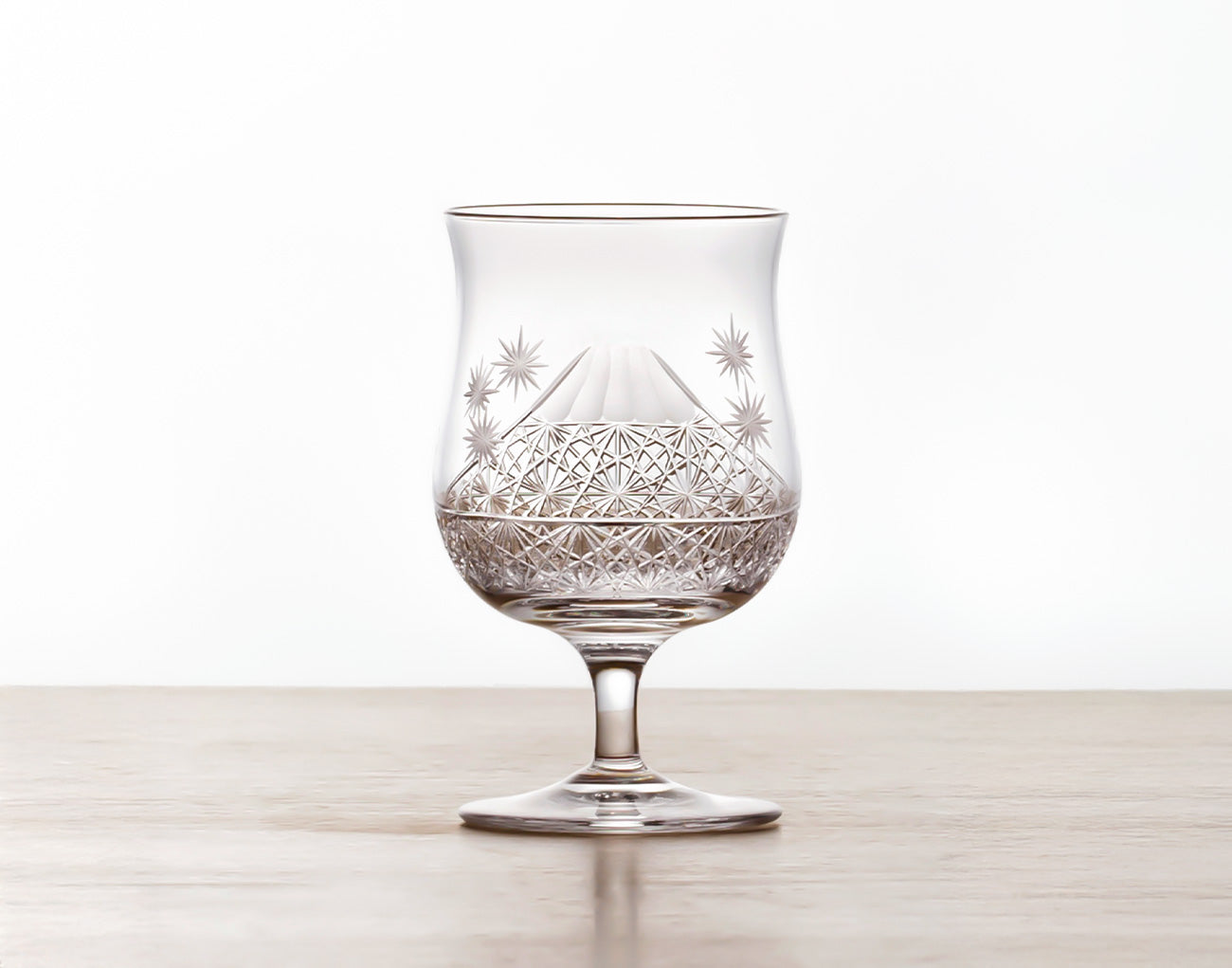 SAKE GLASS, EDO KIRIKO “SNOW”