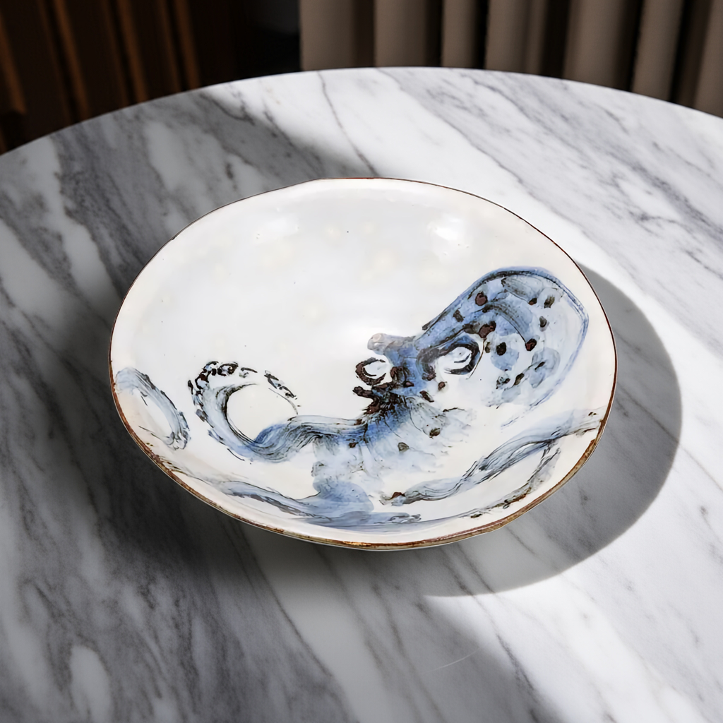 KUTANI WARE SERVING BOWL OCTOPUS / MASATO TANAKA
