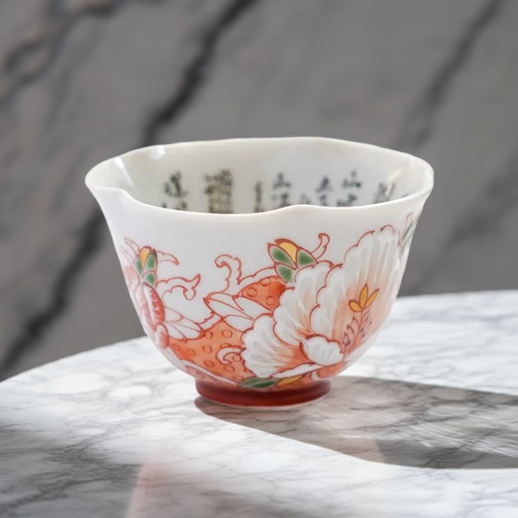 KUTANI WARE GUINOMI THE MANYOSHU AKAE / SEITO TAMURA