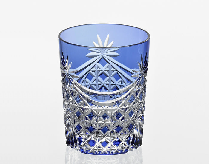 WHISKEY GLASS, EDO KIRIKO “DRAPE & TETRAGONAL BASKET WEAVE”