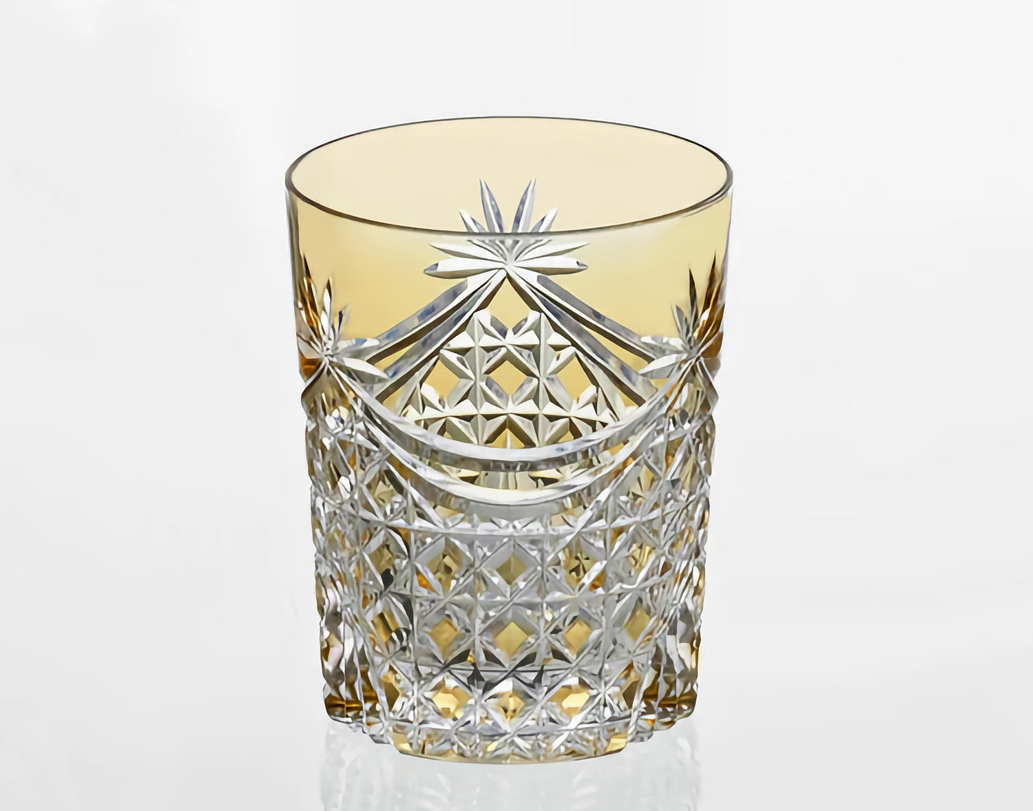 WHISKEY GLASS, EDO KIRIKO “DRAPE & TETRAGONAL BASKET WEAVE”