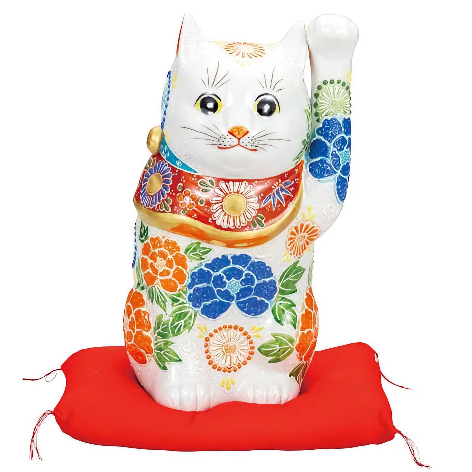 JAPAN KUTANI LUCKY CAT( MANEKI-NEKO) WHITE-MORI