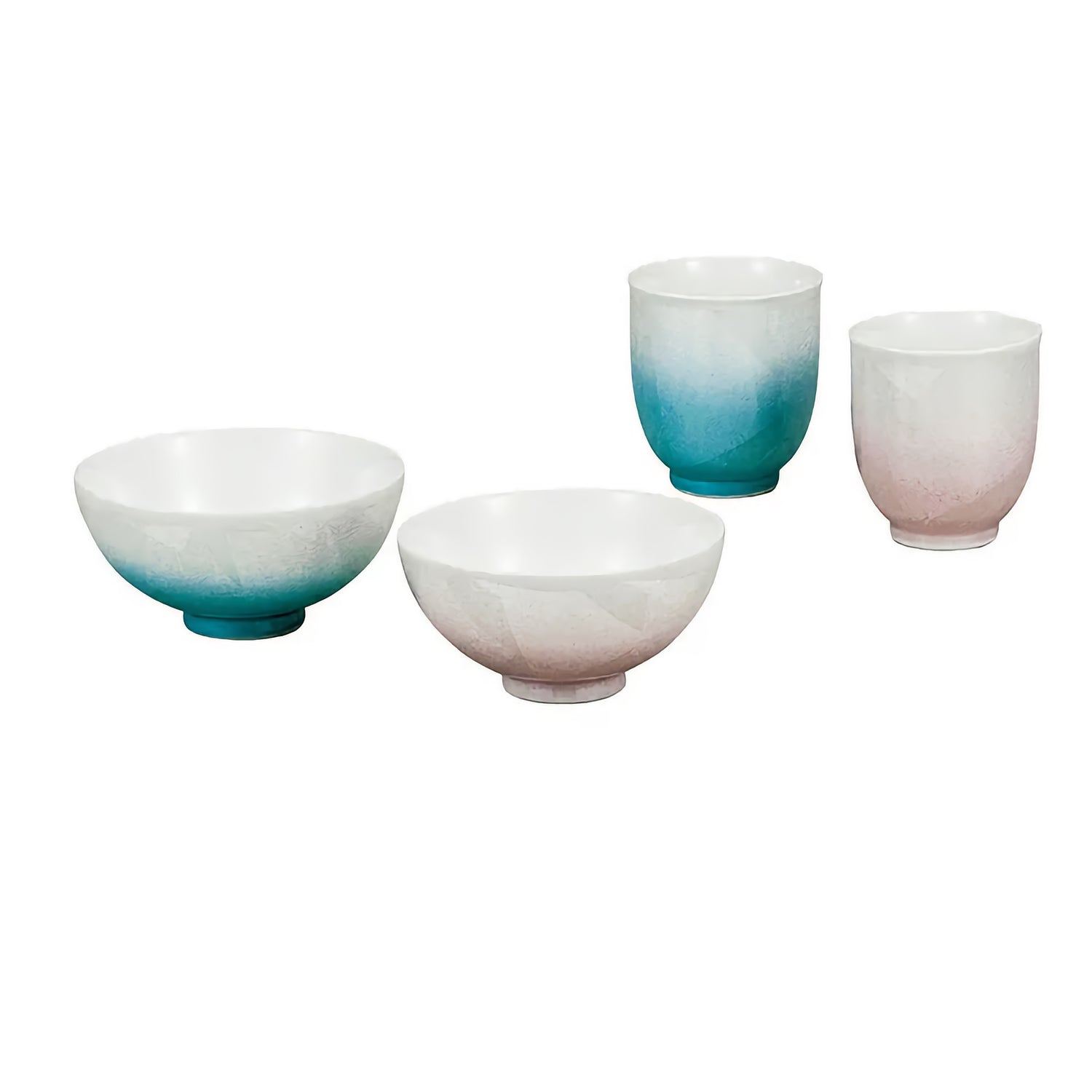 KUTANI JAPANESE PAIR RICE BOWL SET GINSAI