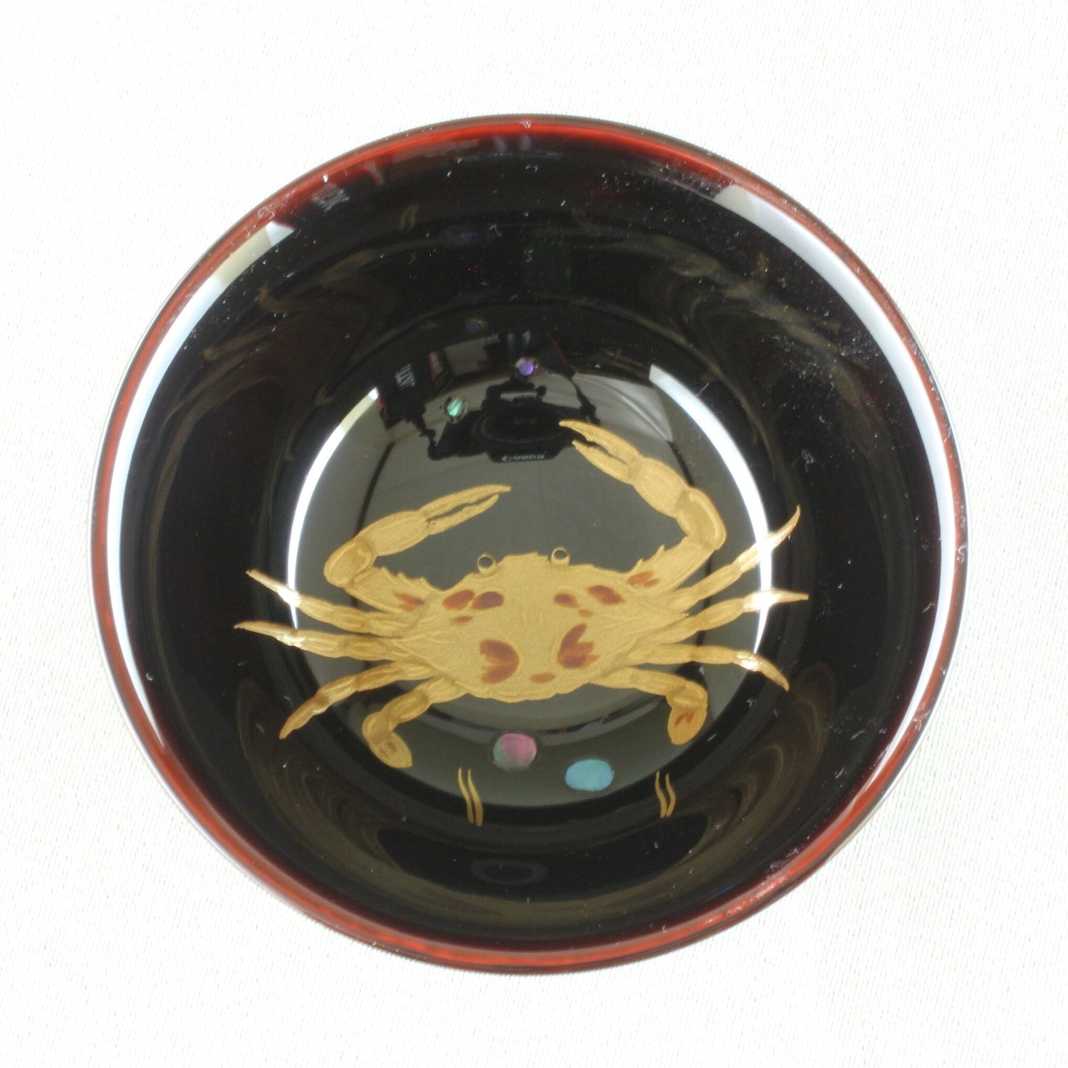 WAJIMA LACQUERWARE GUINOMI TAME-NURI KANI MAKI-E