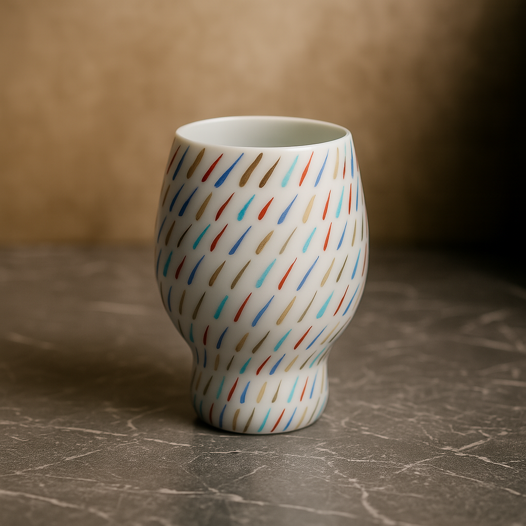 JAPANESE PICNIC TUMBLER KUTANI NONOHARA (LIDLESS) /KAMIDE CHOEMON KILN