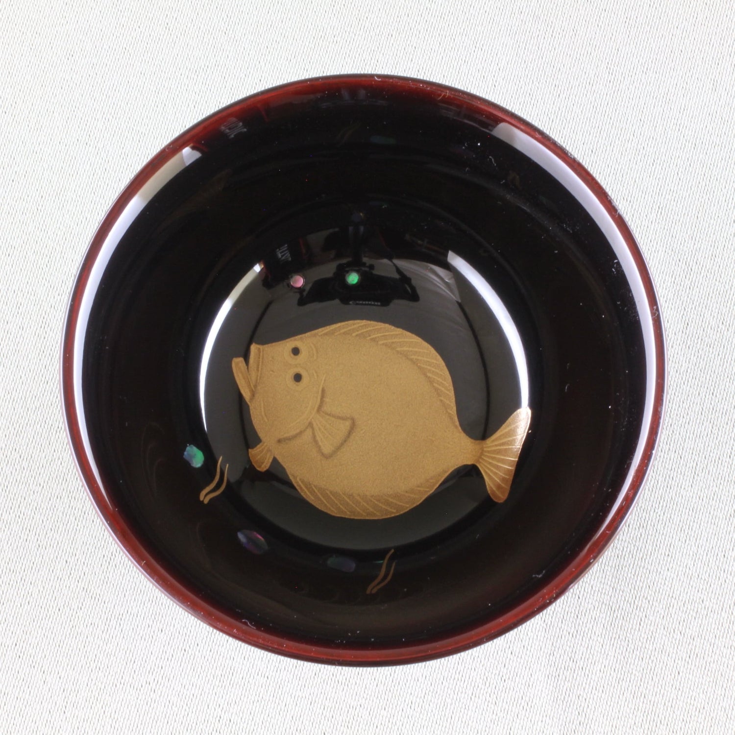 WAJIMA LACQUERWARE GUINOMI TAME-NURI HIRAME MAKI-E