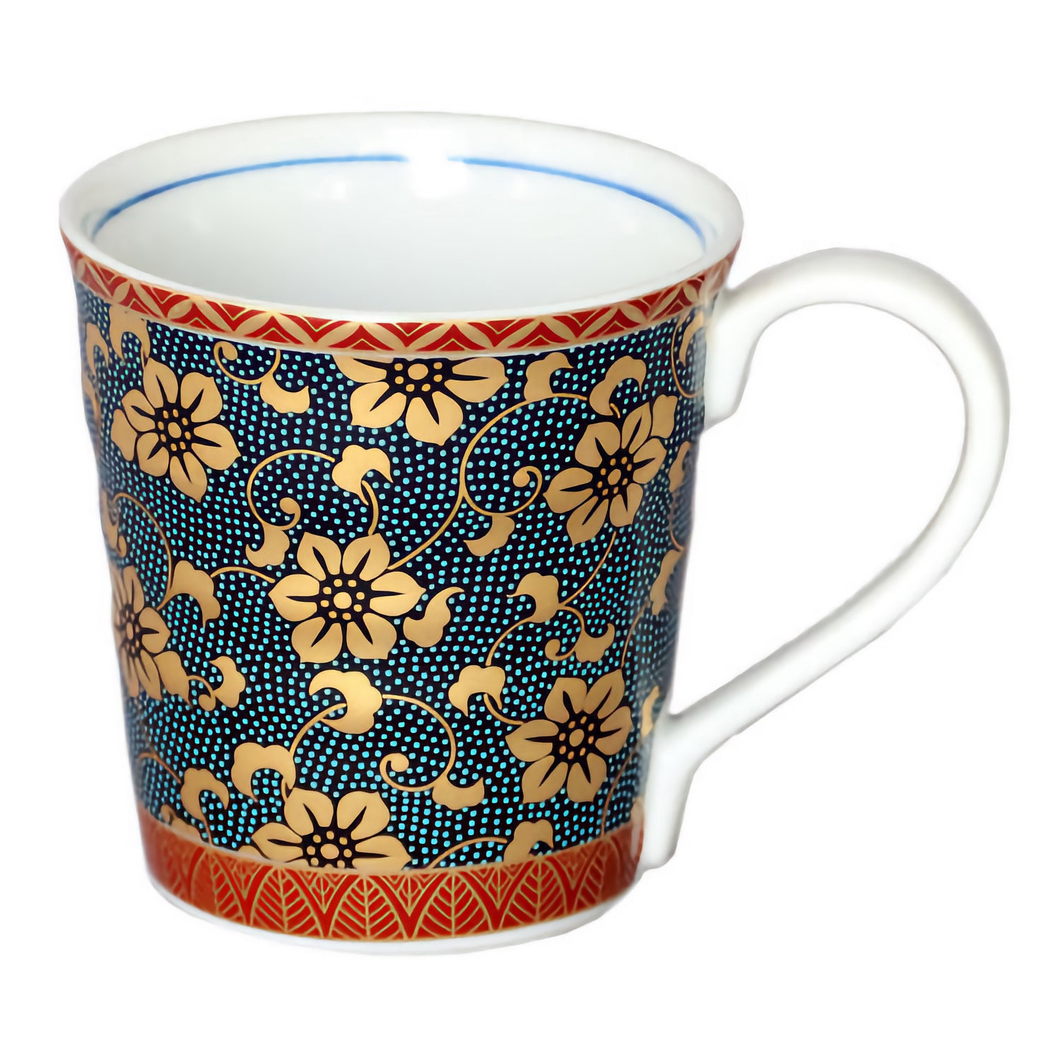 KUTANI JAPANESE MUG AOCHUBU TESSEN