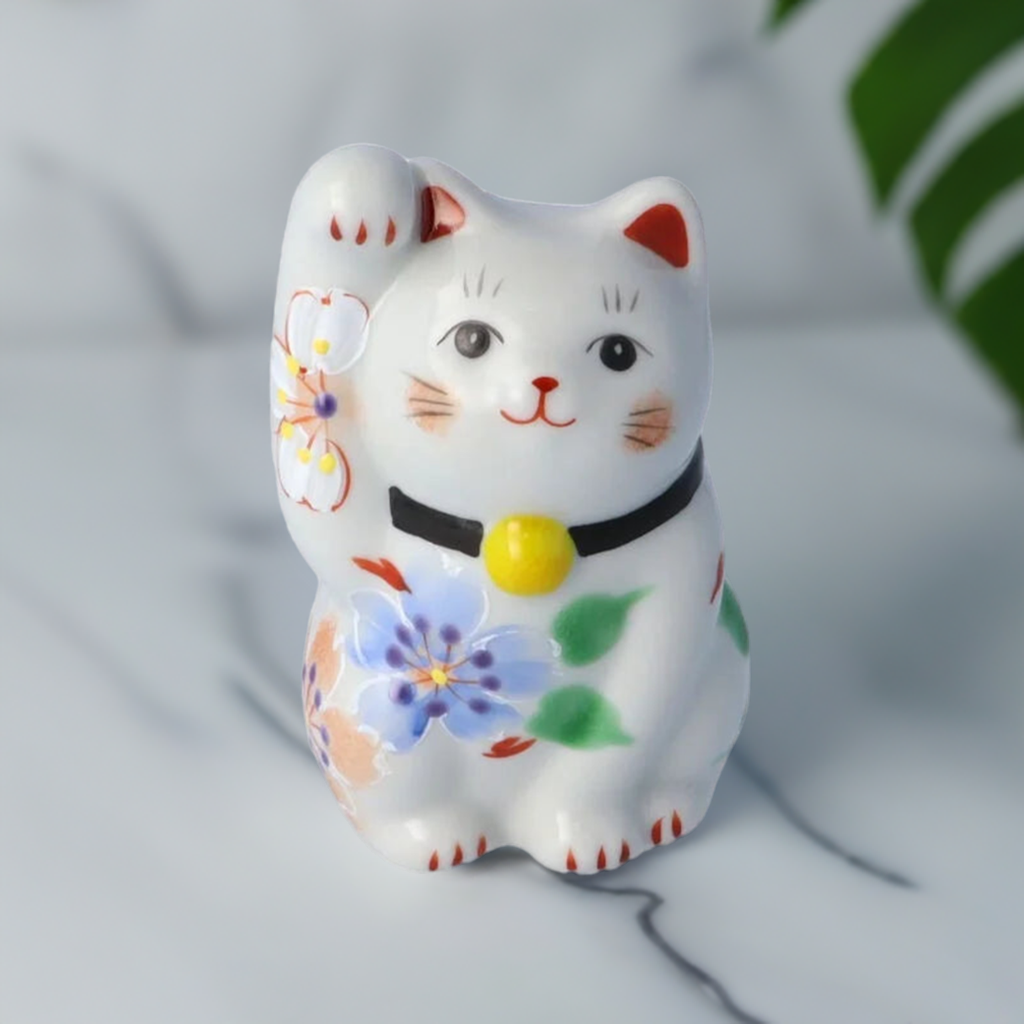 KUTANI WARE LUCKY CAT(MANEKI NEKO) SAIBIYORI / KOKUZOU KLIN