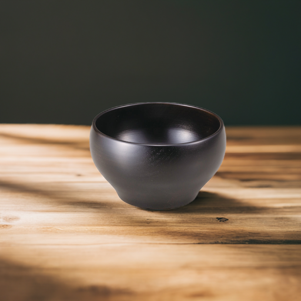 YAMANAKA LACQUERWARE SAKURA ROUND BOWL BLACK(S SIZE)