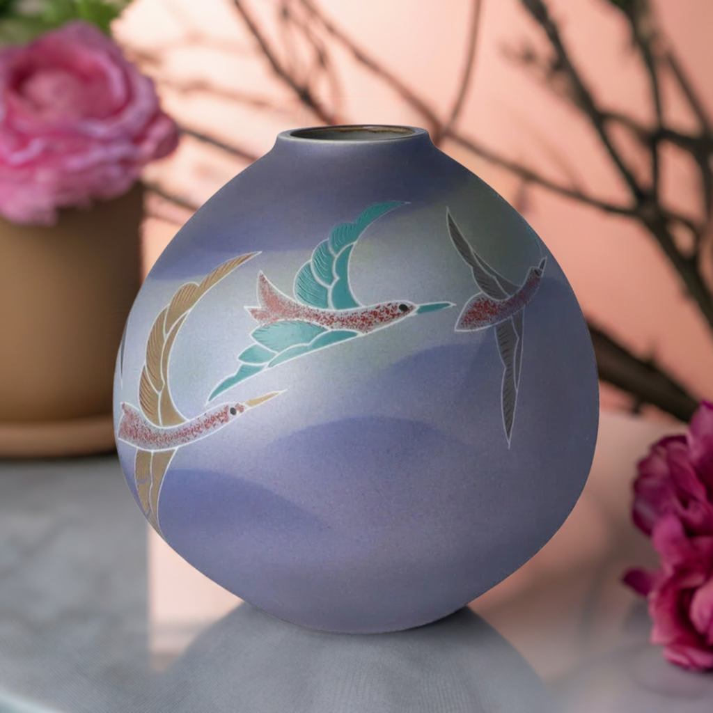 JAPANESE FLOWER VASE KUTANI HISHŌ