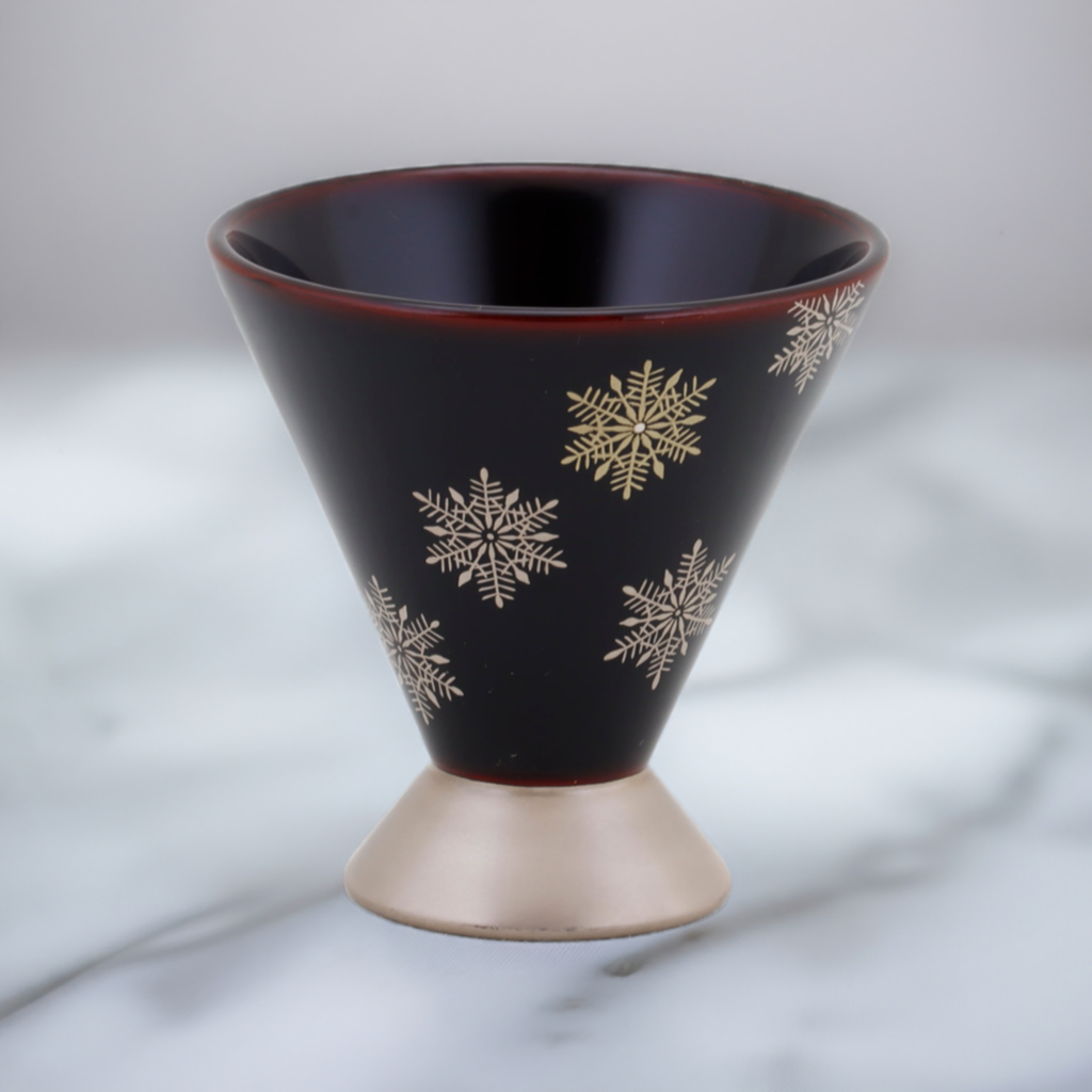 WAJIMA LACQUERWARE GUINOMI SNOW CRYSTAL MAKI-E