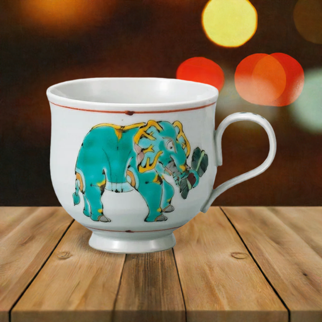 KUTANI JAPANESE MUG CUP GOD /YASUSHI YAMACHIKA