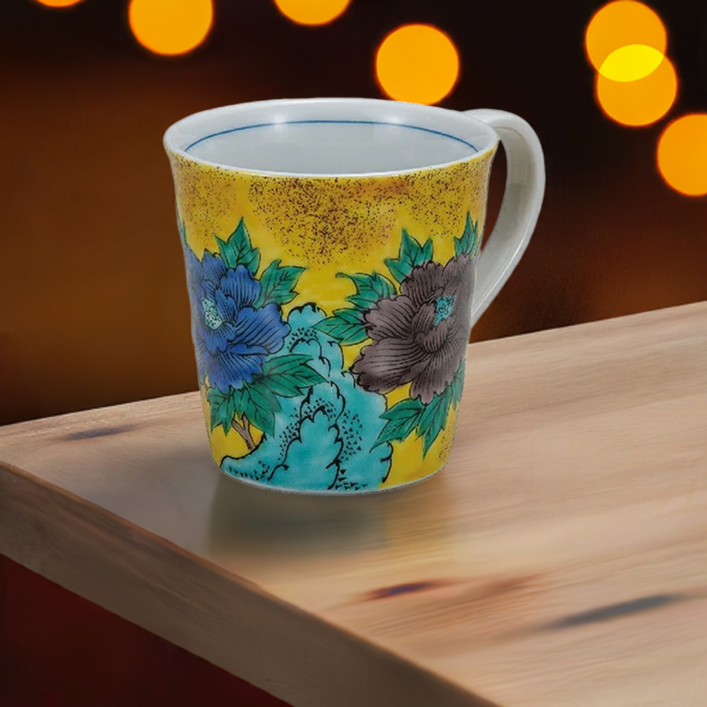 KUTANI MUG CUP (YOSHIDAYA BOTAN STYLE)