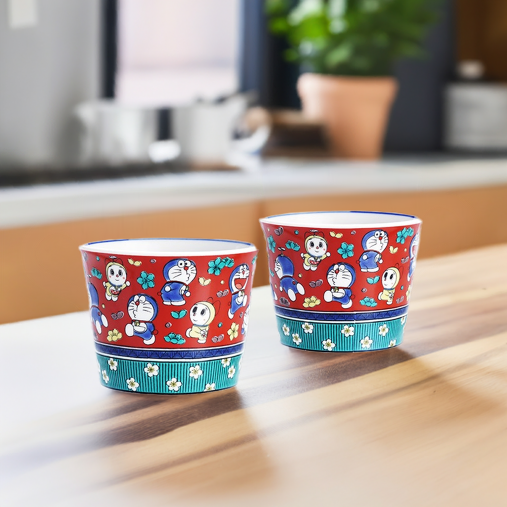 KUTANI WARE DORAEMON KIMEI STYLE PLUM BLOSSOM MOTIF SOBA CHOKO/SEIKOU KLIN