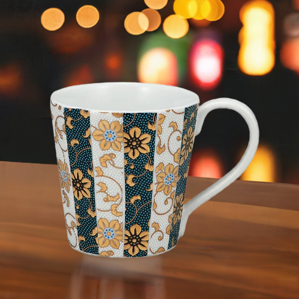 KUTANI JAPANESE MUG CUP AOCHI SHIROCHIBU TESEEN MON