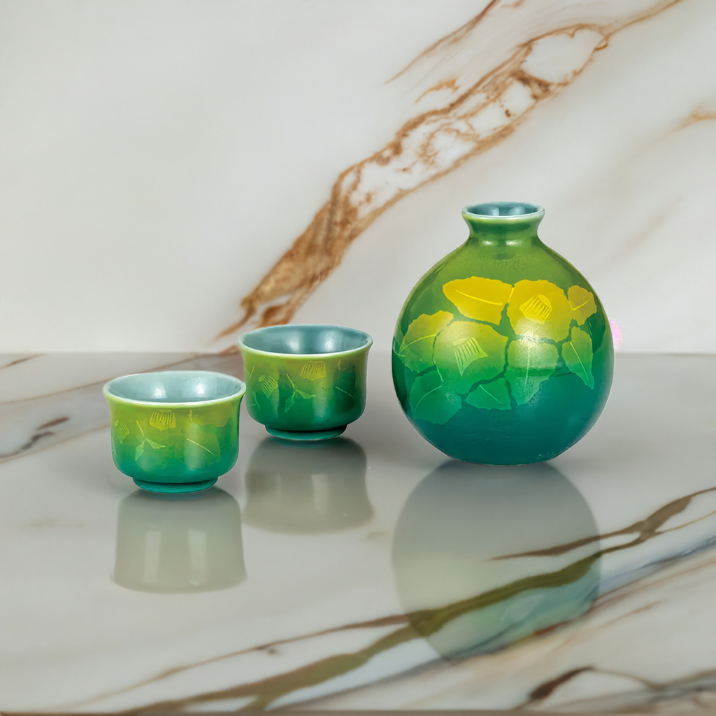 JAPANESE SAKE SET KUTANI GINZAN CHABANA
