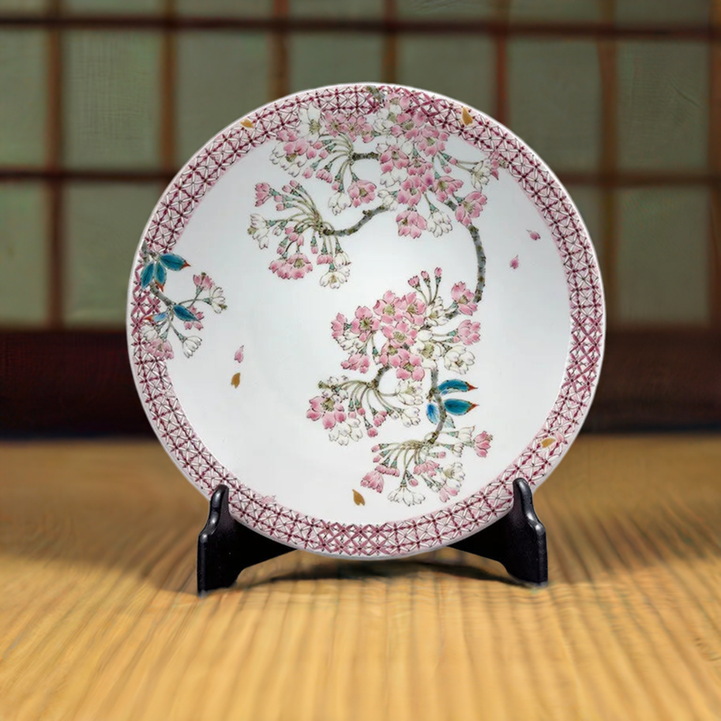 KUTANI WARE DECORATIVE PLATE(SAKURA) / YUKA HIRANO