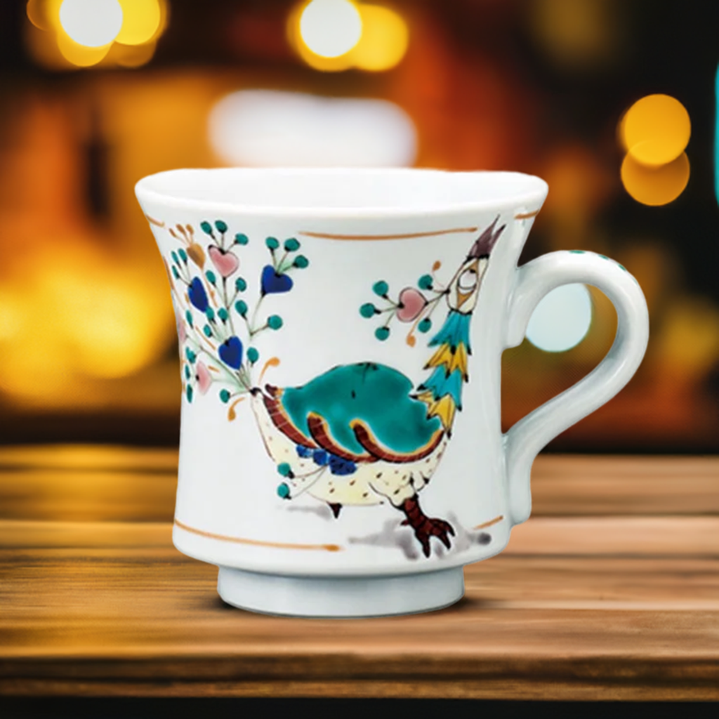 KUTANI WARE MUG CUP PEACOCK /YASUSHI YAMACHIKA