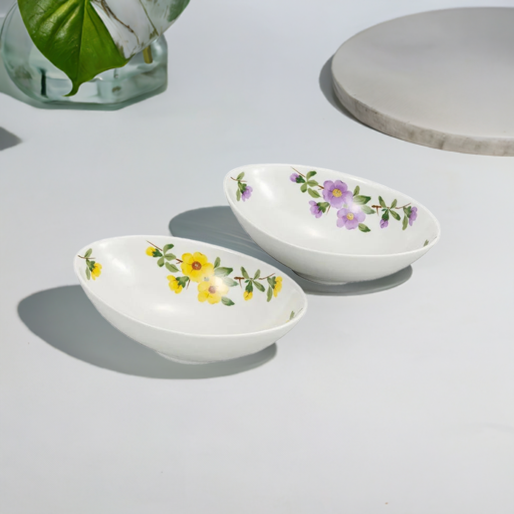 KUTANI WARE PAIR BOWL FLOWER