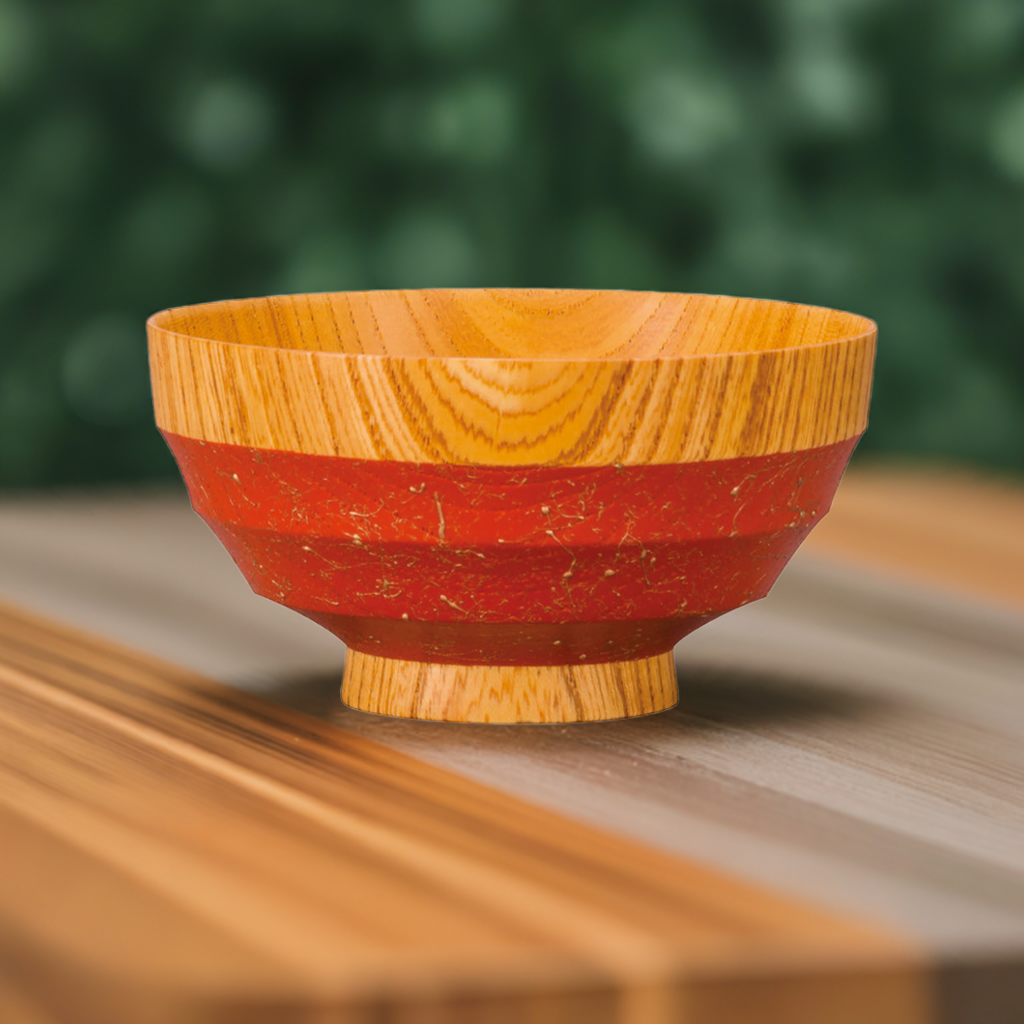 YAMANAKA LACQUERWARE NAGOMI ONE SET WASHED VERMILION