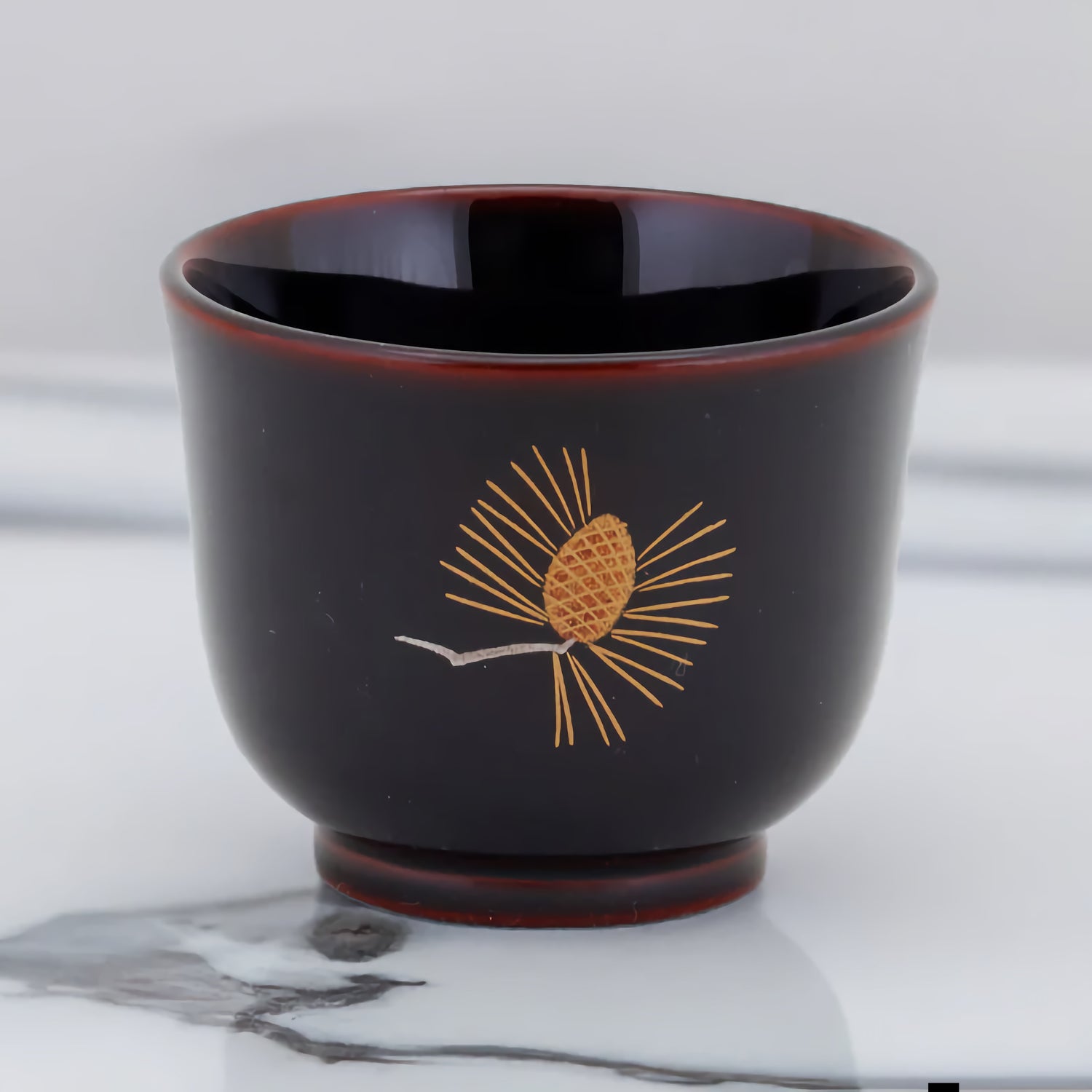 WAJIMA LACQUERWARE GUINOMI TAME-NURI PINE MAKI-E