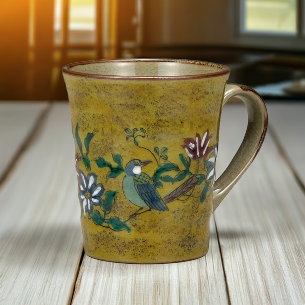 KUTANI JAPANESE MUG CUP (YOSHIDAYA STYLE) KACHŌ DESIGNS
