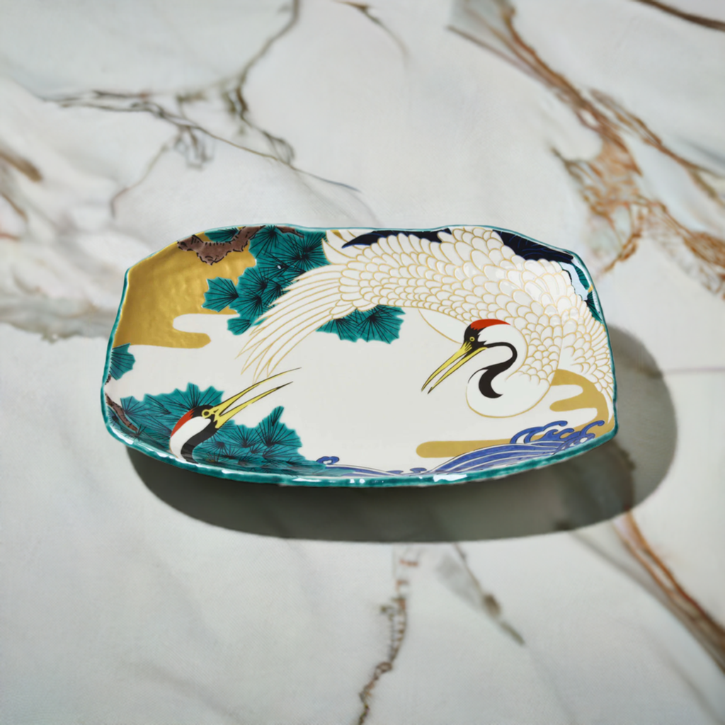 KUTANI WARE PLATE HAKUDURU /SEIKOU KLIN