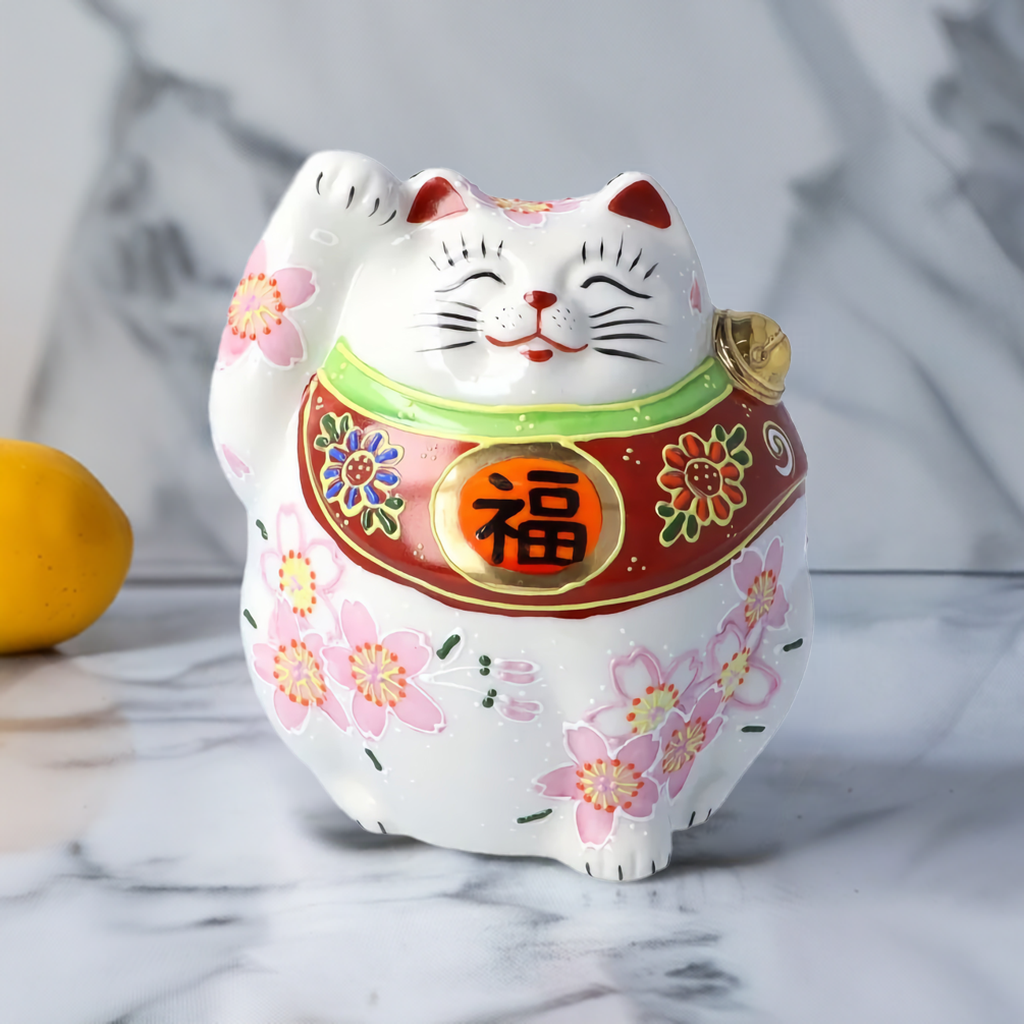 LUCKY CAT(FUKUFUKU MANEKI NEKO) SAKURA JAPAN KUTANI