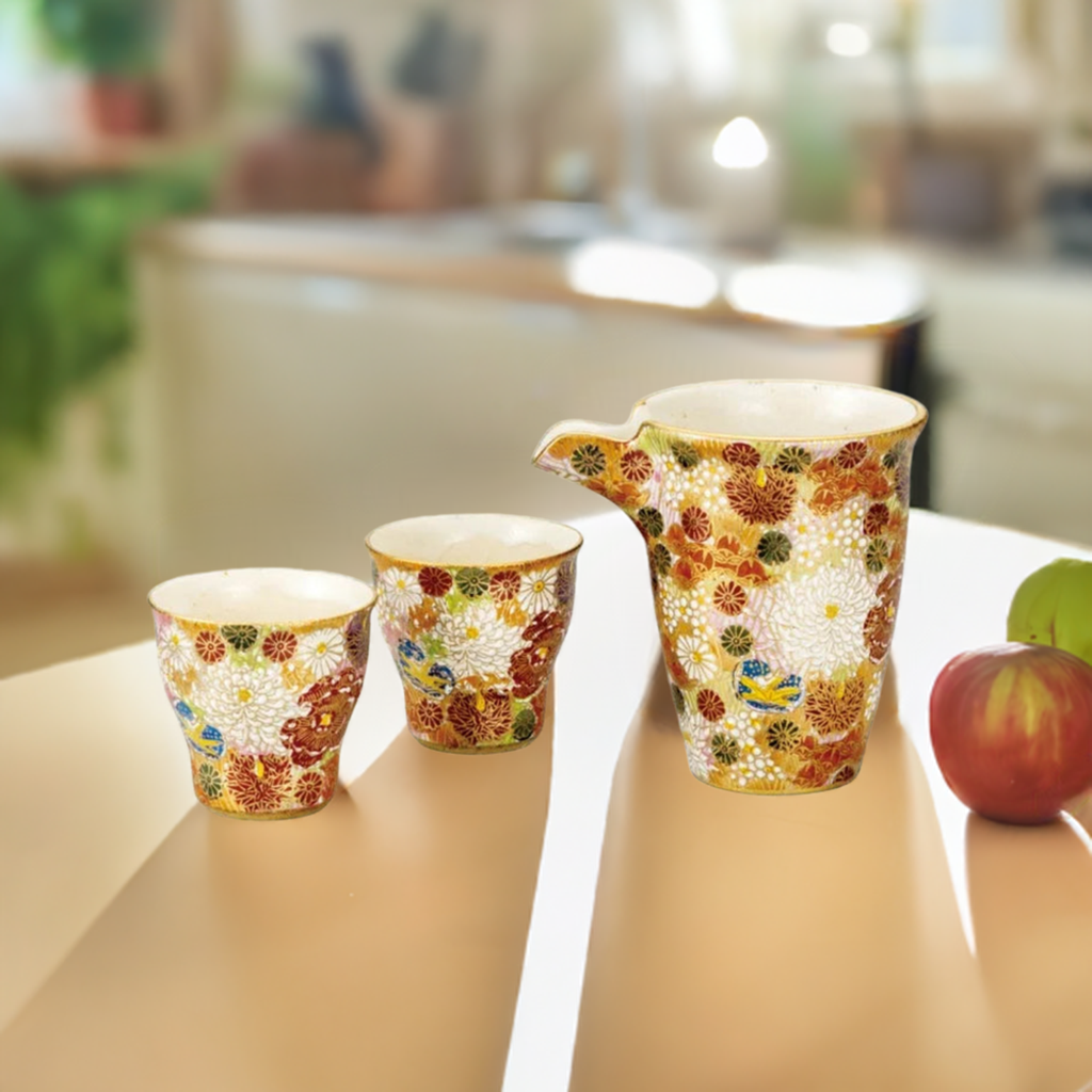 KUTANI JAPANESE SAKE SET HANAZUME