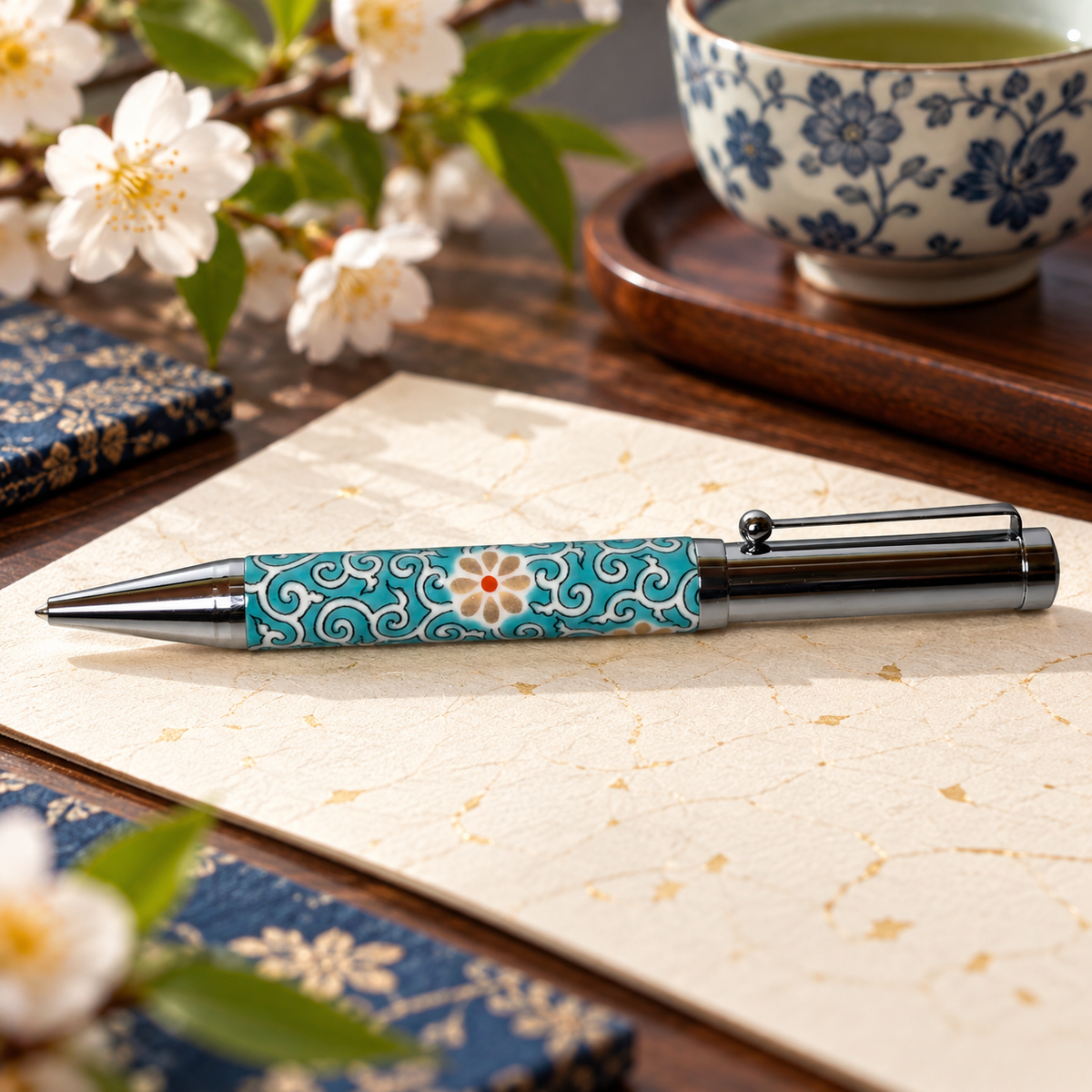 KUTANI WARE BALLPOINT PEN ARABESQUE (KARAKUSA DESIGN) BP-02 / SEIKOU KLIN