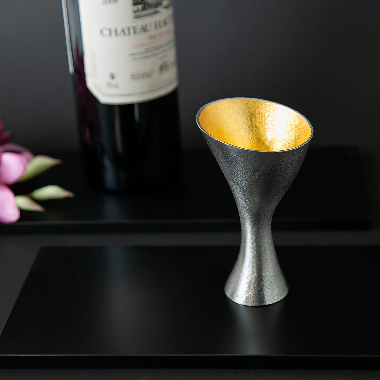 NOUSAKU JAPANESE WINE GLASS – S-LINE – GOLD LEAF