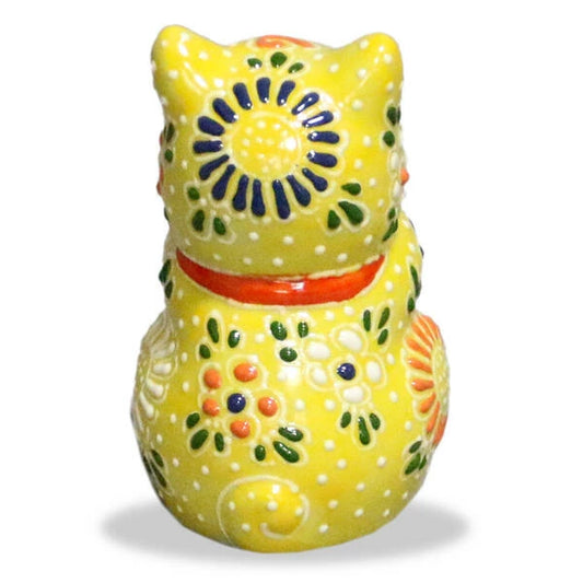 KUTANI JAPANESE PRAYING CAT(MANEKI NEKO) YELLOW MORI