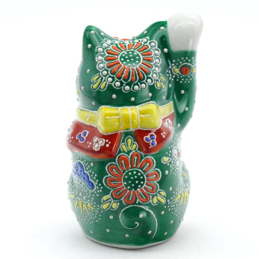 KUTANI JAPANESE LUCKY CAT(MANEKI NEKO) GREEN MORI