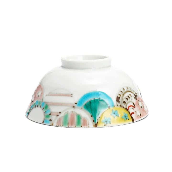 KUTANI JAPANESE RICE BOWL MOUNTAIN DESIGN BY CHIE SAKURAI