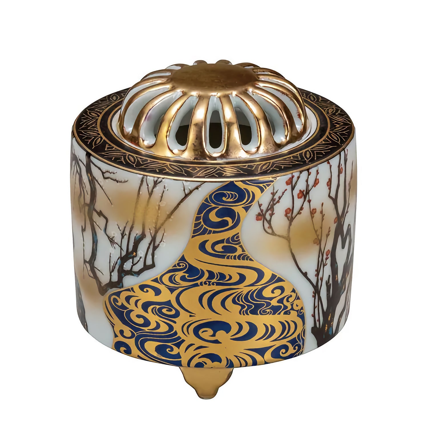 KUTANI JAPANESE INCENSE BURNER KŌRIN PLUM