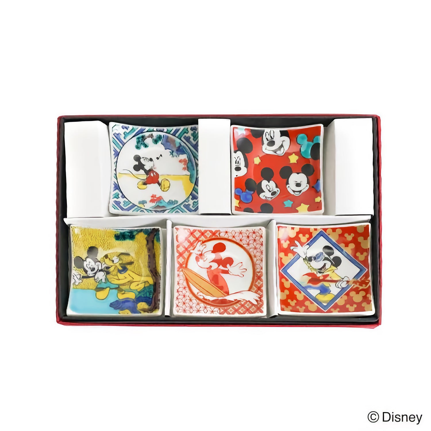 KUTANI JAPANESE PAIR CHOPSTICK RESTS – 5-PIECE SET D (MICKEY MOUSE)