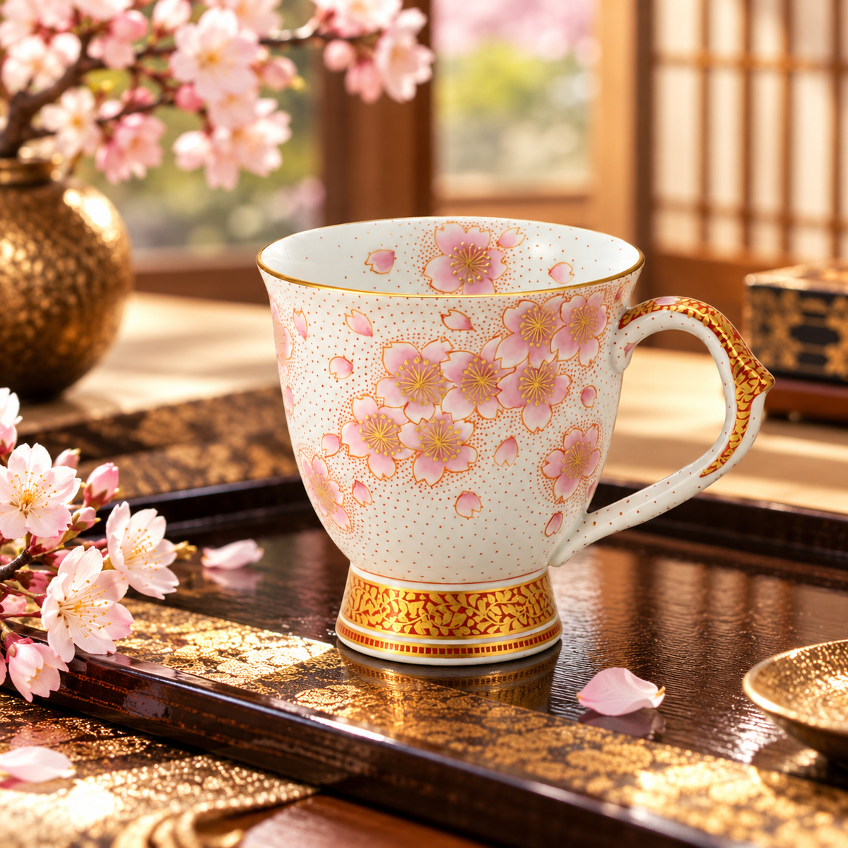 KUTANI WARE MUG – KINRANDE & SAKURA DESIGN / YOSHINORI FUKUDA