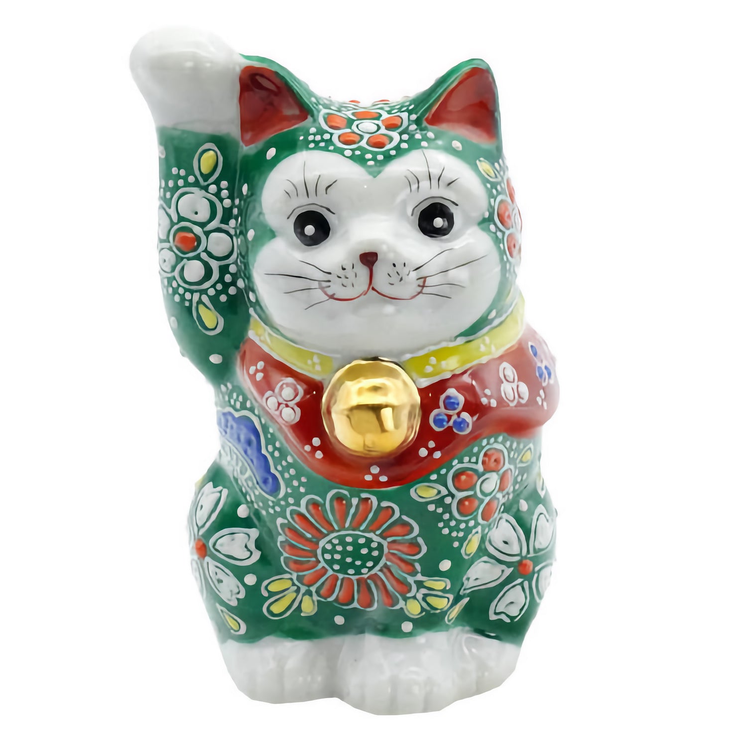 KUTANI JAPANESE LUCKY CAT(MANEKI NEKO) GREEN MORI