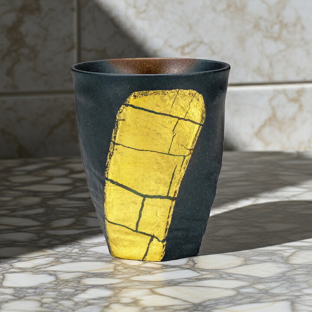 KUTANI WARE GOLD LEAF DECORATION