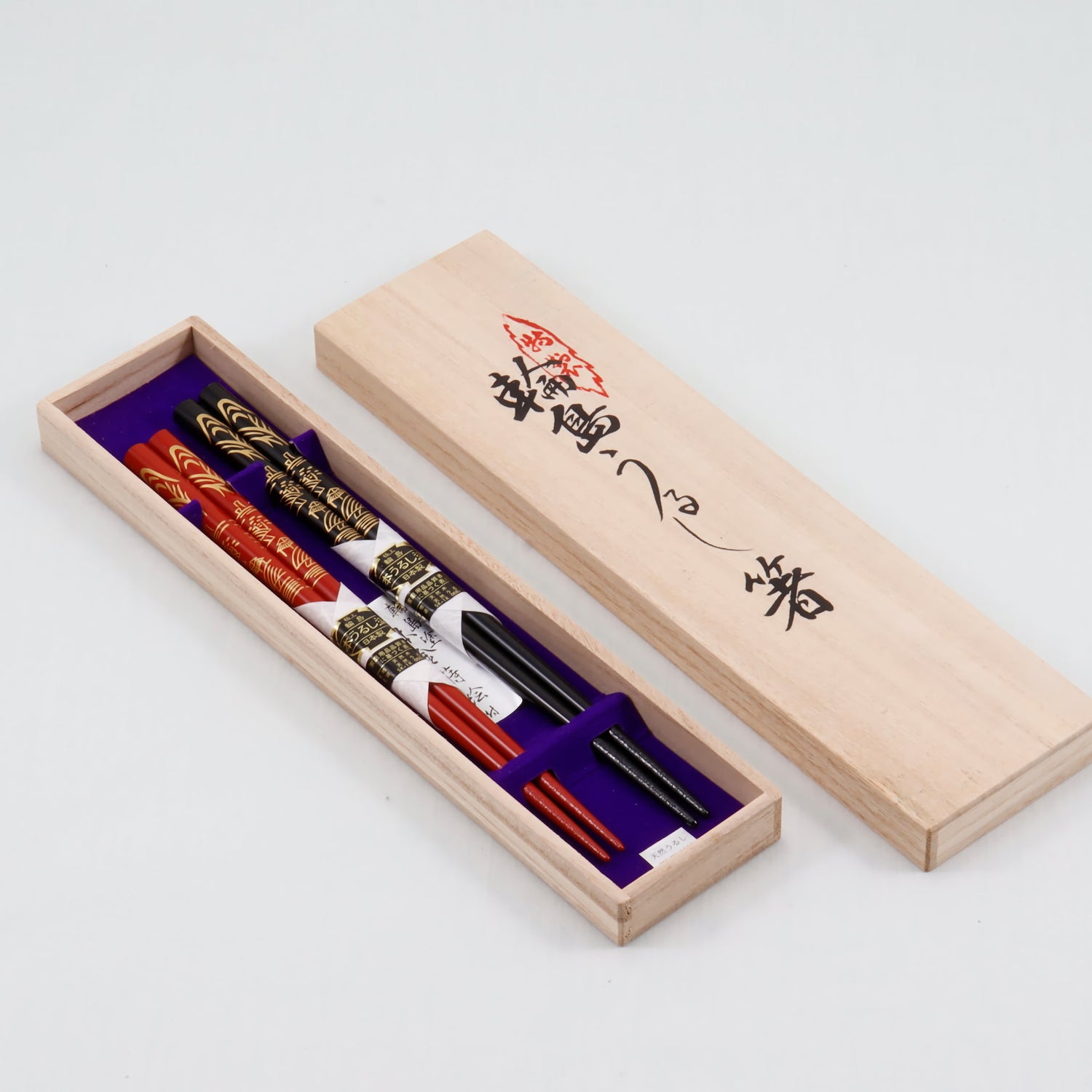WAJIMA LACQUER CHOPSTICKS PAIR SANSUI